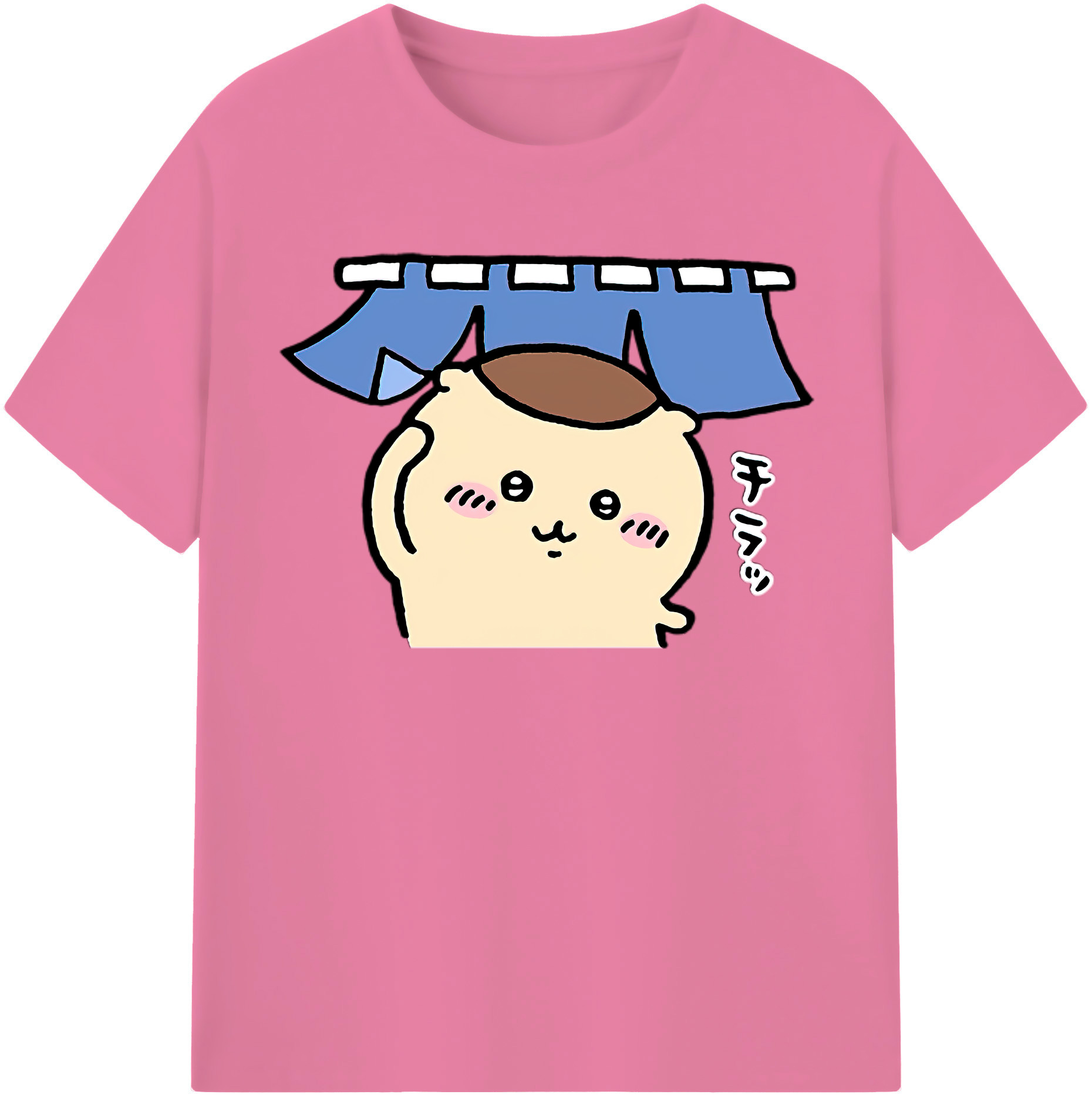 （画像用） ちいかわ くりまんじゅう Chii-kawa kuri manjū 綿100％半袖Tシャツ（フロントプリント）